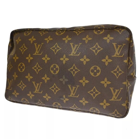 LOUIS VUITTON Trousse Toilette 28 Clutch Hand Bag Monogram Brown - Picture 1 of 16